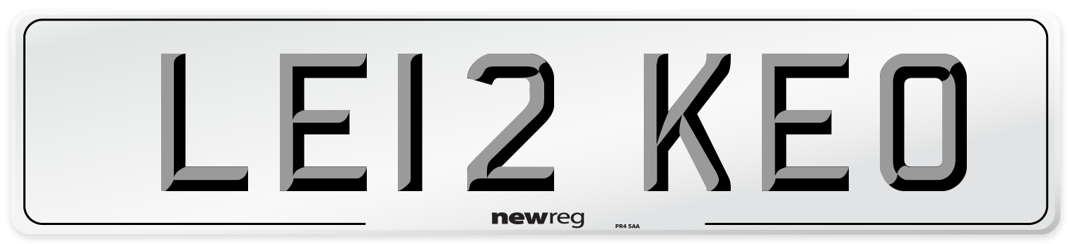 LE12 KEO Number Plate from New Reg